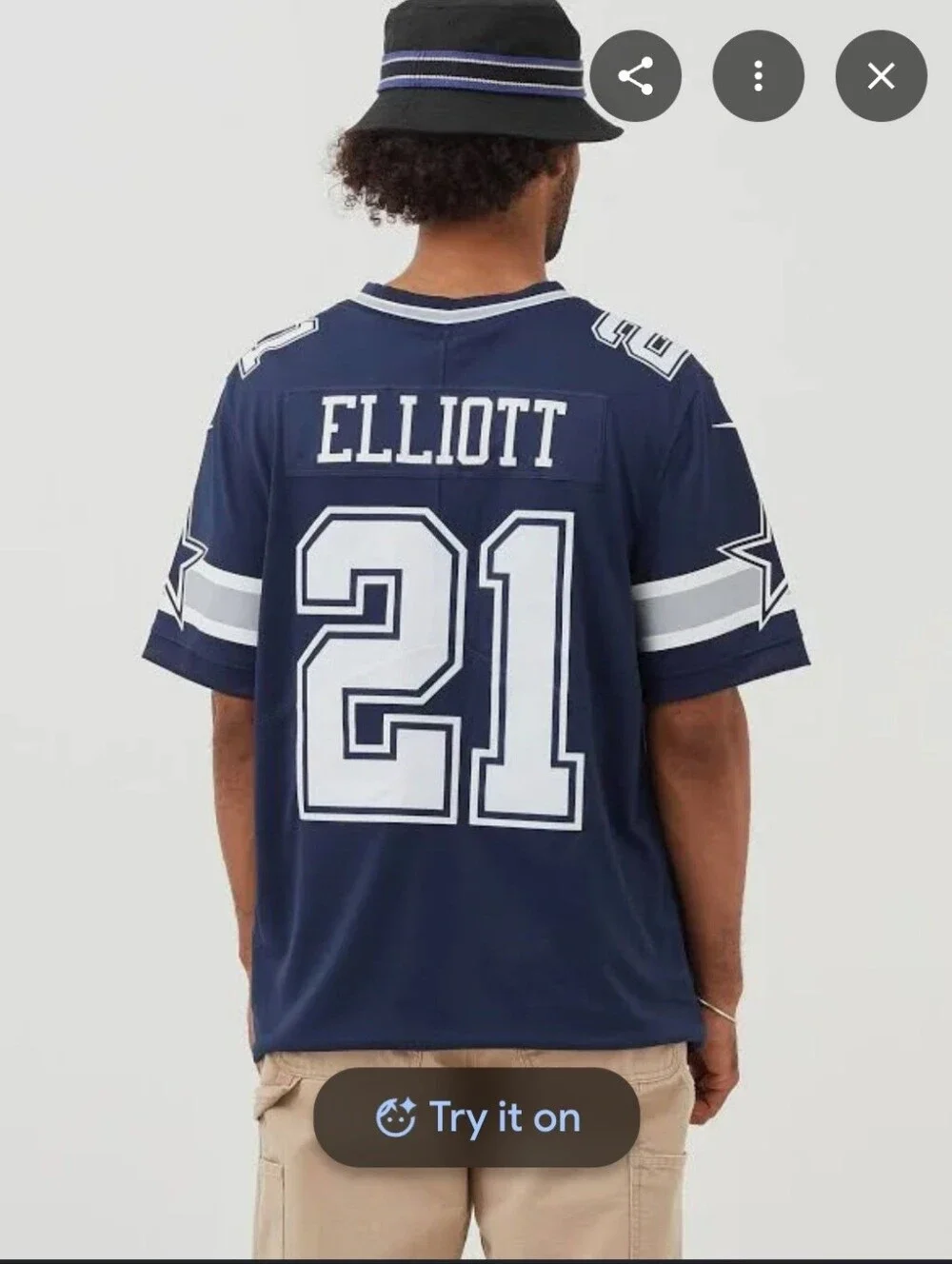Nike Men’s Dallas Cowboys #21 Navy Vapor Limited Football Jersey, Size M